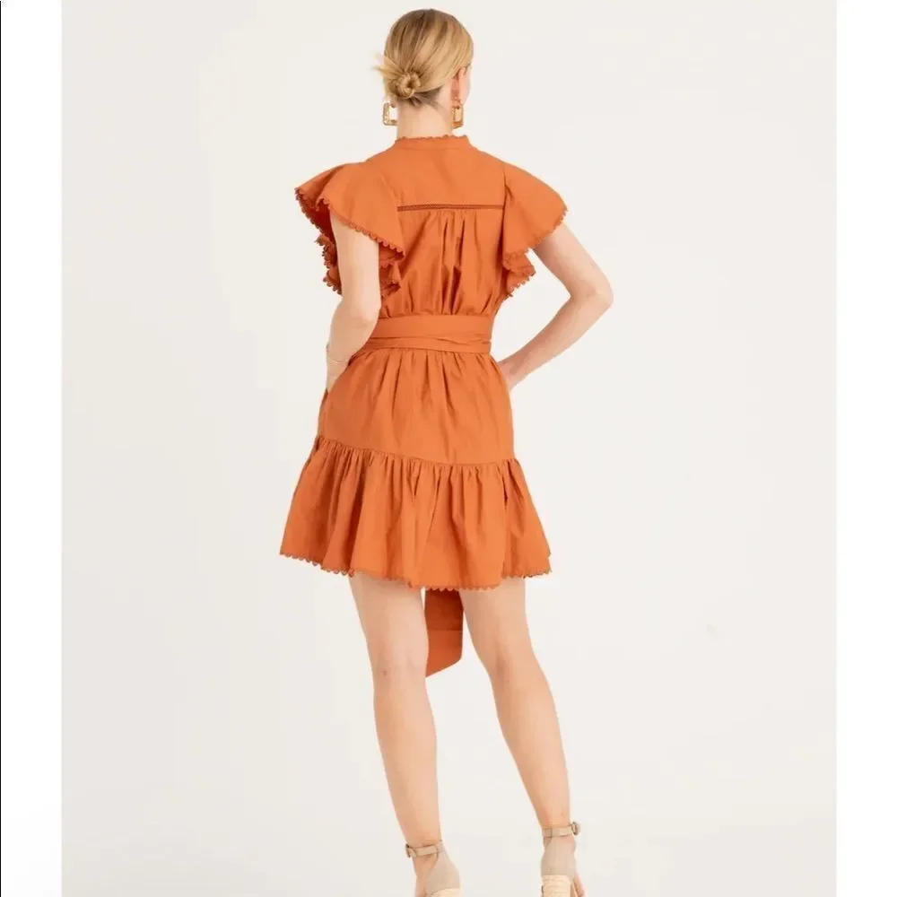 Secret mission bartolina dusty orange dress